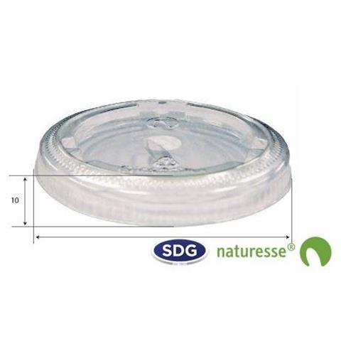 Naturesse COPERCHIO in PLA con FORO PRETAGLIATO per BICCHIERE Cc.250 alla TACCA Pz.1000 Naturesse - 45128 - F001276