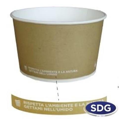 SDG COPO MACEDÔNIA BIODEGRADÁVEL HAVANA Mm. Ø106x64 Ml.390 Unid.1200 SDG - 45794 - F001276