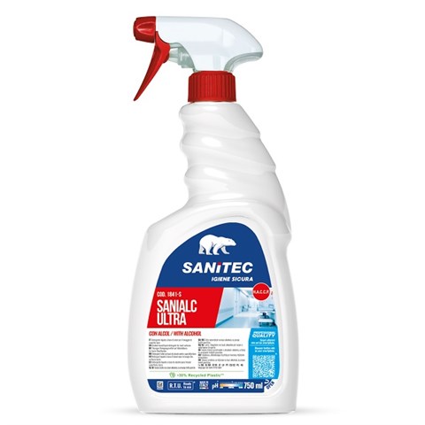 SANITEC SANIALC ULTRA DETERGENTE con 77° di ALCOOL Ml.750 SANITEC - 45194 - F001399