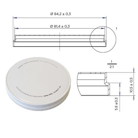 SDG COPERCHIO in CARTA per BICCHIERI da 9OZ Ø82Mm. Pz.500 SDG - 45831 - F001276